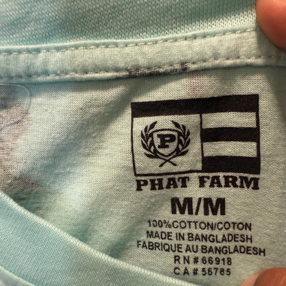 Vintage Phat Farm Aqua Tie Dye Savage T-Shirt size M - Picture 2 of 6